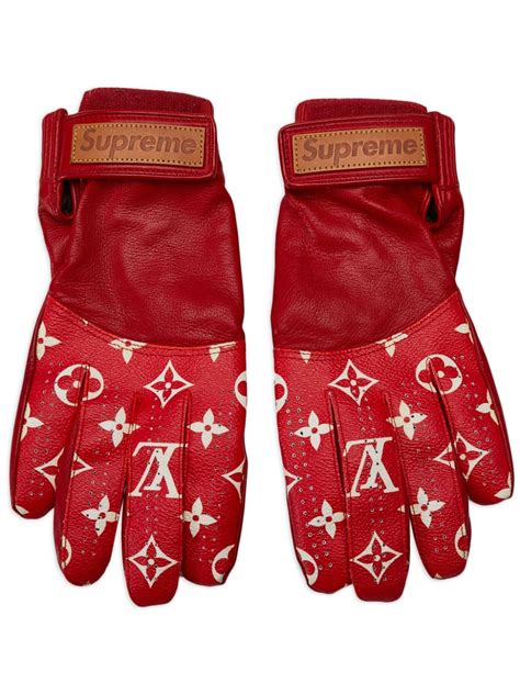 louis vuitton supreme gloves|Louis Vuitton fingerless gloves.